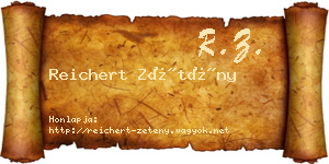 Reichert Zétény névjegykártya